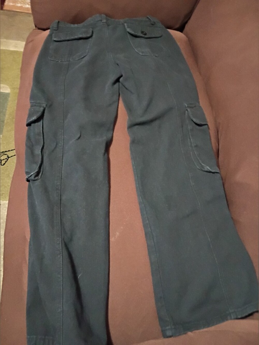 Women's Cargo Pants in Black - Utility Pocket Design - Picture 5 of 5